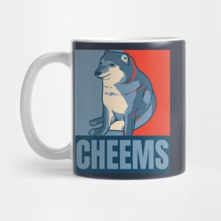 Cheems Political Poster Style Dog Meme Mug